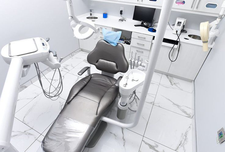 Dental exam chair and dental equipment