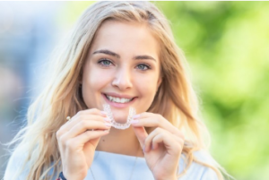 Girl with Invisalign in Scarborough