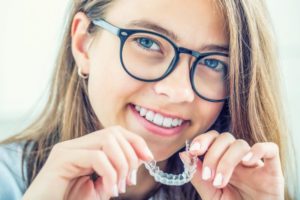 Woman with Invisalign in Scarborough