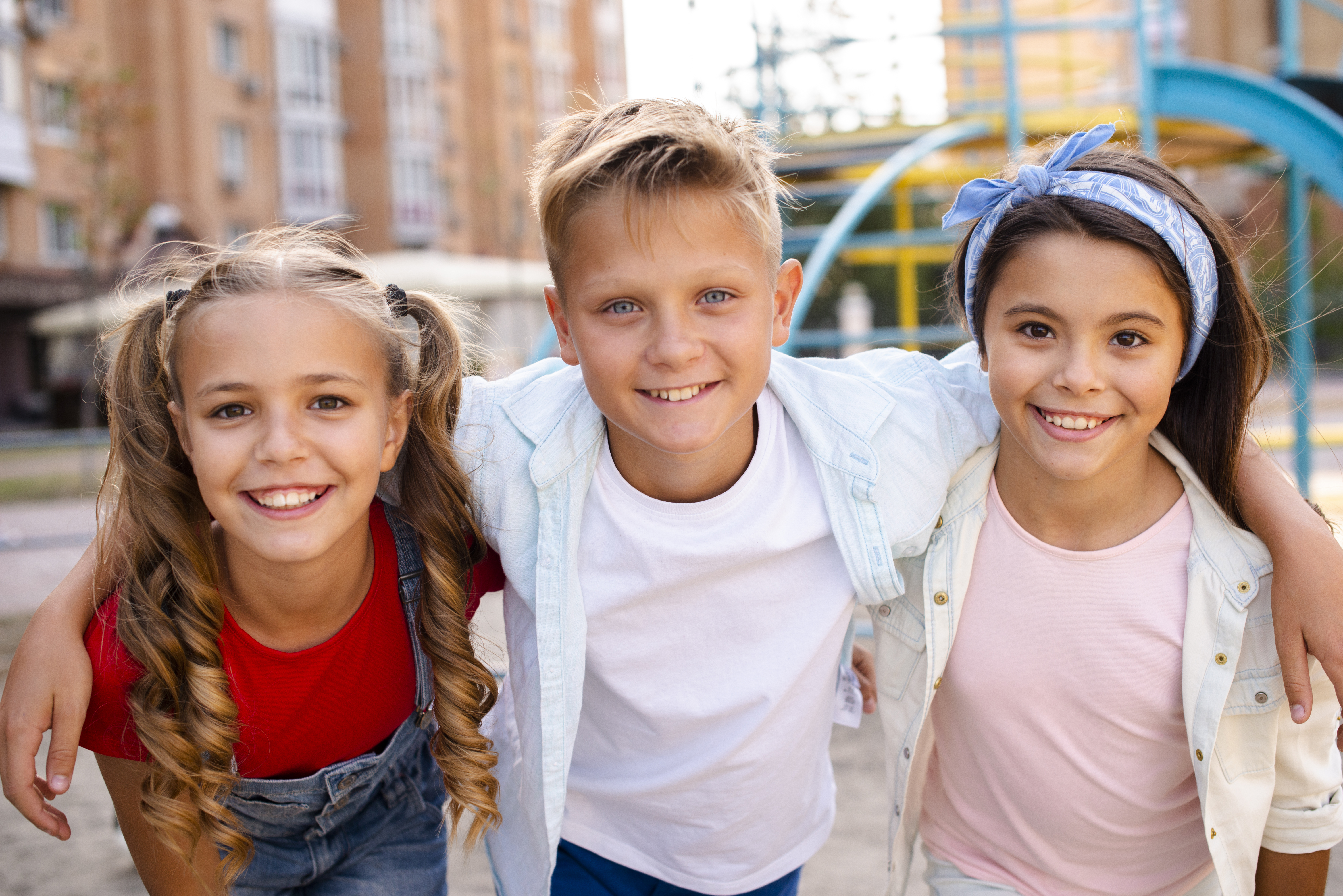 Smiling children with healthy growing smiles